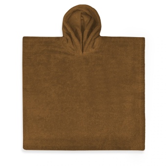 Poncho met naam donkerbruin