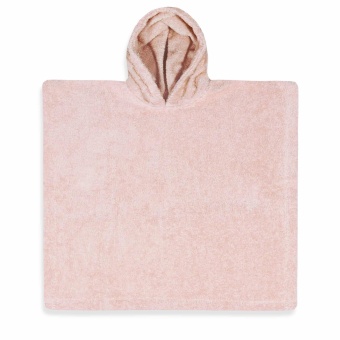 Poncho met naam lichtroze