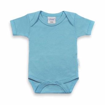 Romper met naam felblauw