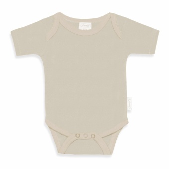 Romper met naam beige